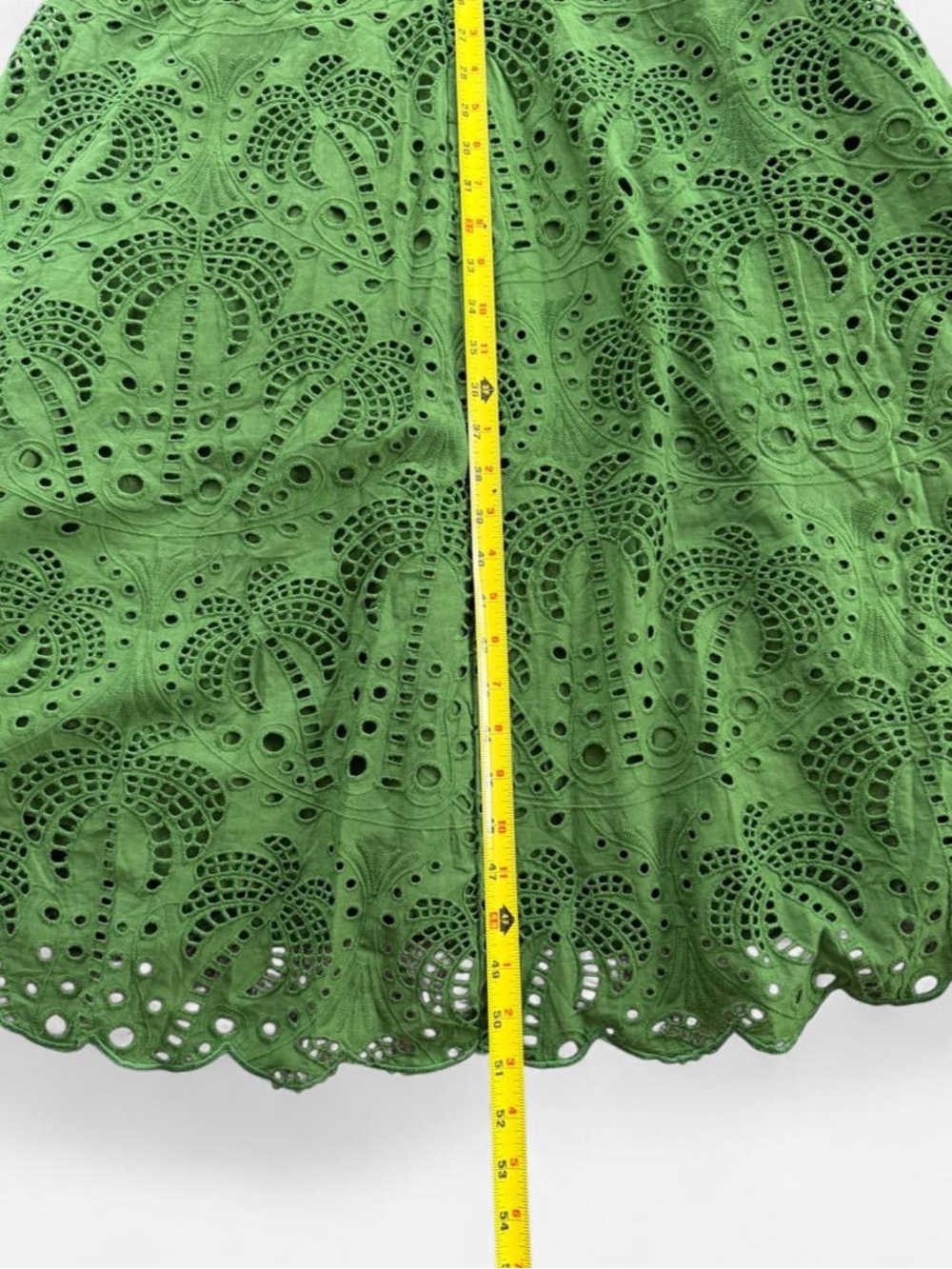 NWT FARM RIO Green Richeliu Eyelet Midi Dress - Picture 5 of 10